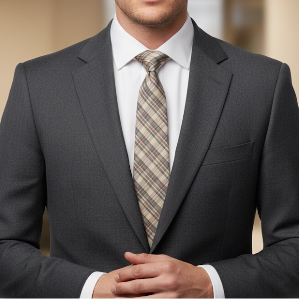 Lands' End Classic Silk Men's Necktie Formal Business Wedding Accessory